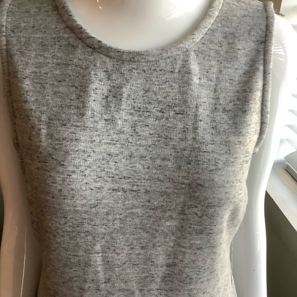 J Crew Heather Gray Heavyweight Jersey Knit Sleeveless Dress - Picture 5 of 5